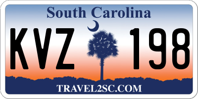 SC license plate KVZ198