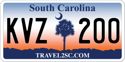 SC license plate KVZ200