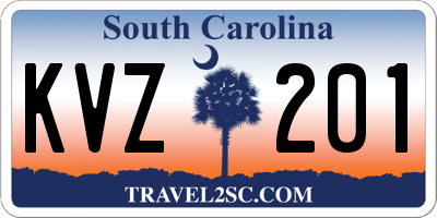 SC license plate KVZ201