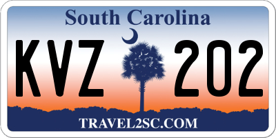 SC license plate KVZ202