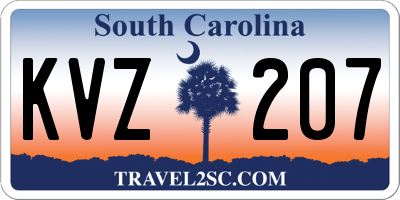 SC license plate KVZ207
