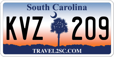 SC license plate KVZ209