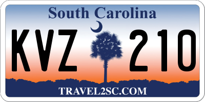 SC license plate KVZ210