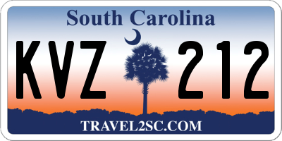 SC license plate KVZ212