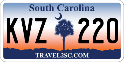 SC license plate KVZ220
