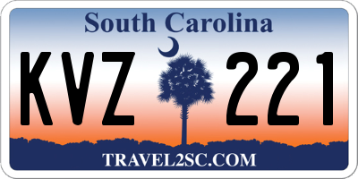 SC license plate KVZ221