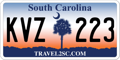 SC license plate KVZ223