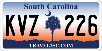 SC license plate KVZ226