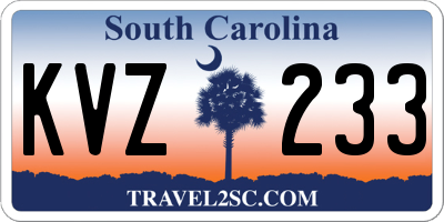 SC license plate KVZ233
