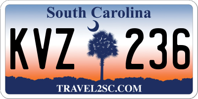 SC license plate KVZ236