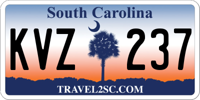 SC license plate KVZ237