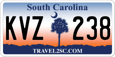 SC license plate KVZ238