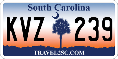 SC license plate KVZ239