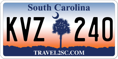 SC license plate KVZ240