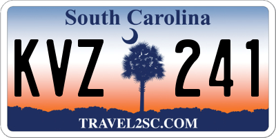 SC license plate KVZ241