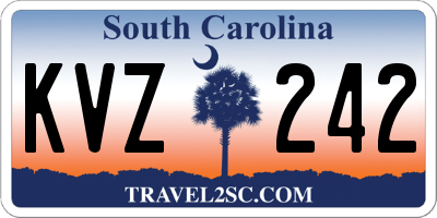 SC license plate KVZ242