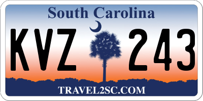 SC license plate KVZ243