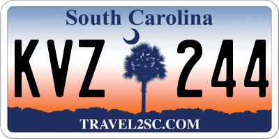 SC license plate KVZ244