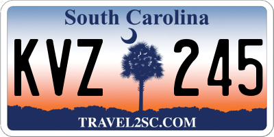 SC license plate KVZ245