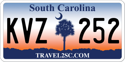 SC license plate KVZ252