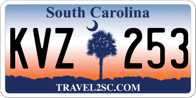 SC license plate KVZ253