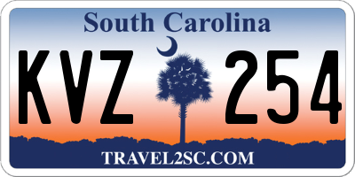 SC license plate KVZ254