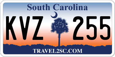 SC license plate KVZ255
