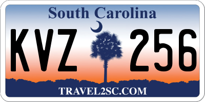 SC license plate KVZ256