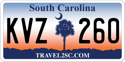 SC license plate KVZ260