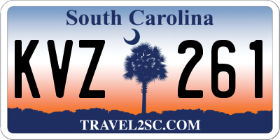 SC license plate KVZ261