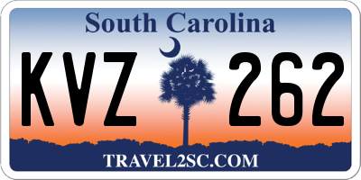 SC license plate KVZ262