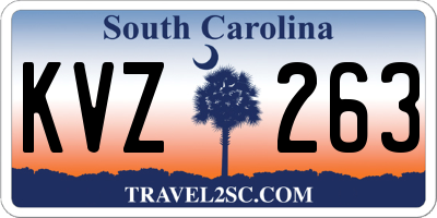 SC license plate KVZ263