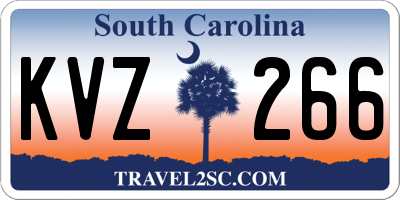 SC license plate KVZ266