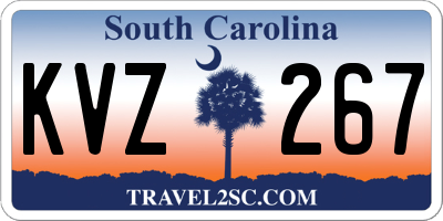 SC license plate KVZ267