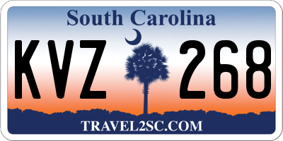 SC license plate KVZ268