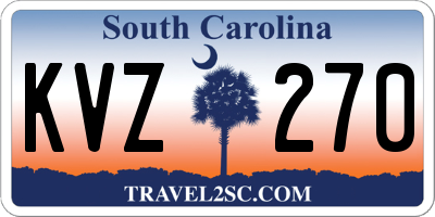 SC license plate KVZ270