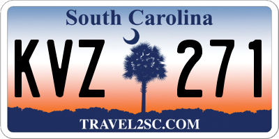 SC license plate KVZ271