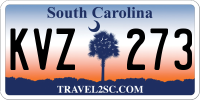 SC license plate KVZ273