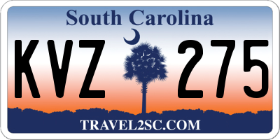 SC license plate KVZ275