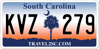 SC license plate KVZ279