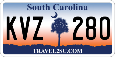 SC license plate KVZ280
