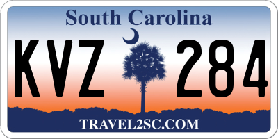 SC license plate KVZ284