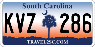 SC license plate KVZ286