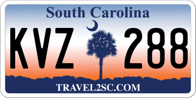SC license plate KVZ288