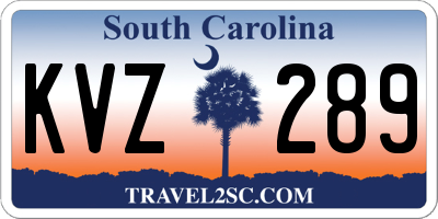 SC license plate KVZ289