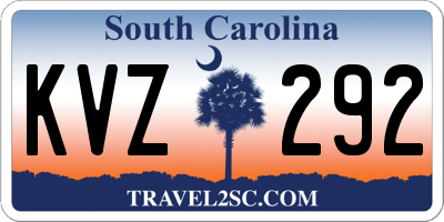 SC license plate KVZ292