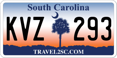 SC license plate KVZ293