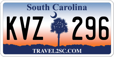 SC license plate KVZ296