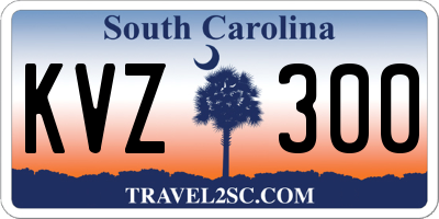 SC license plate KVZ300
