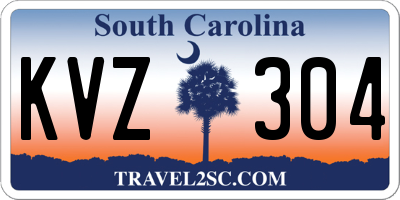 SC license plate KVZ304
